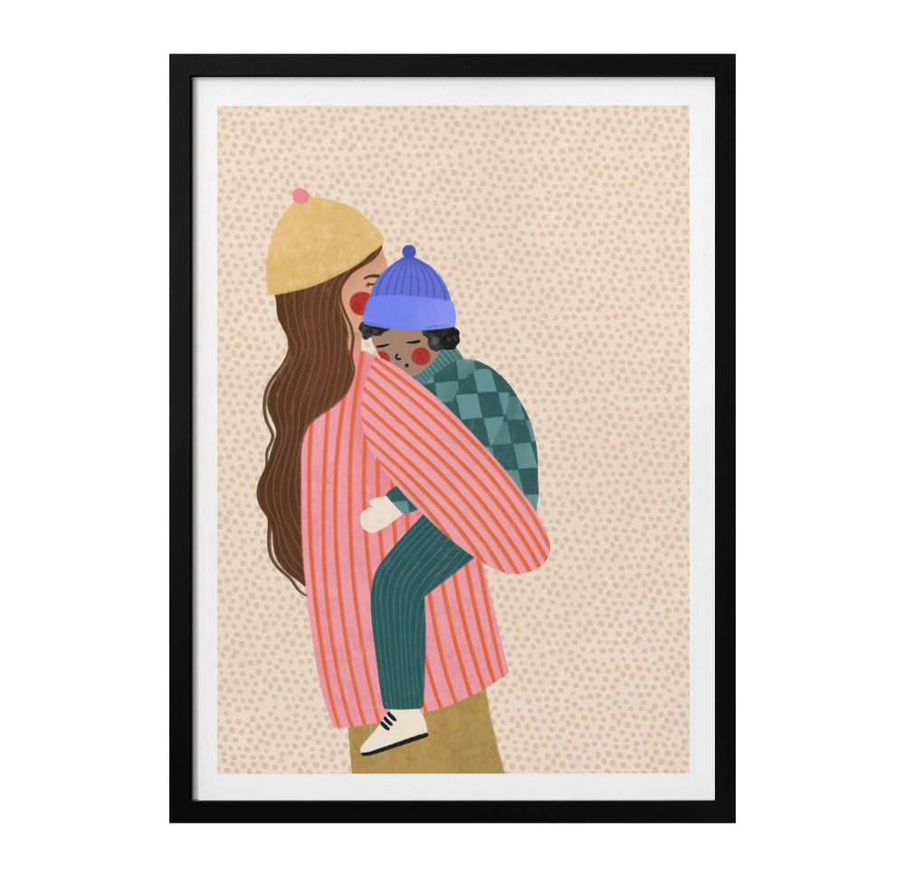 Mum and Boy Art Print