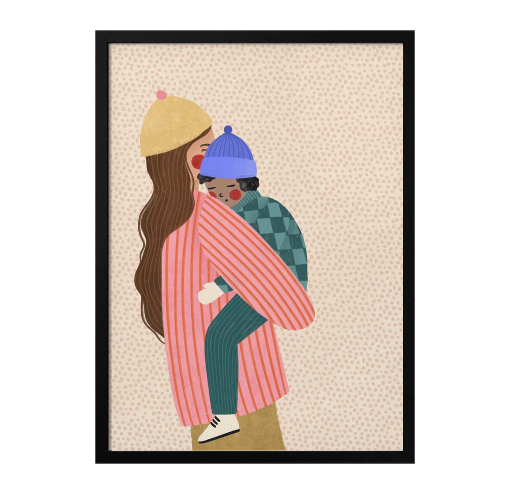 Mum and Boy Art Print