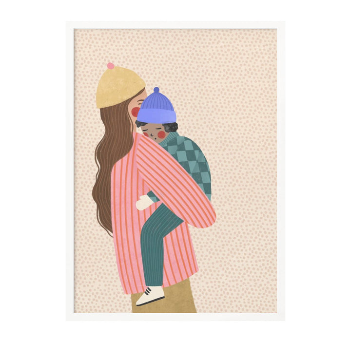 Mum and Boy Art Print