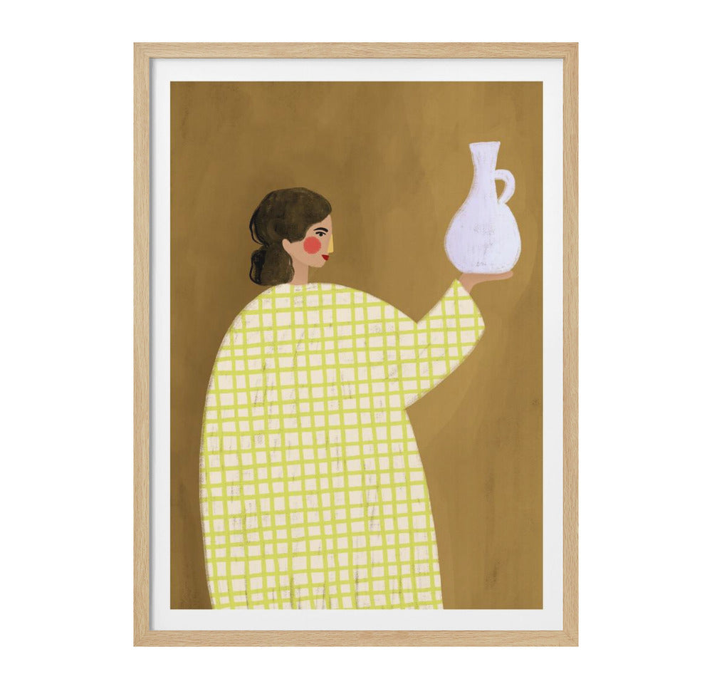 The Woman With Vase Art Print