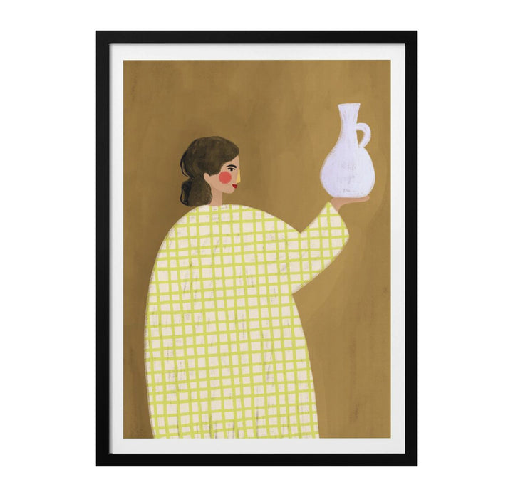 The Woman With Vase Art Print