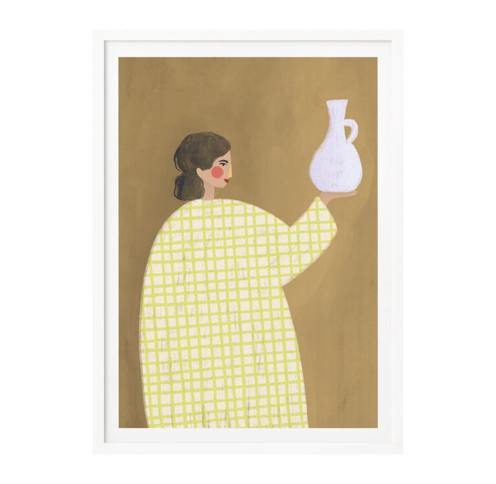 The Woman With Vase Art Print