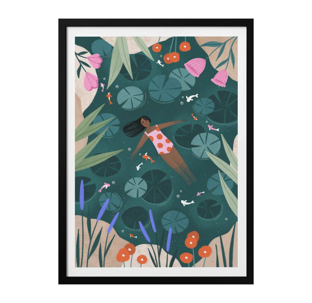 Wild Swimming Art Print