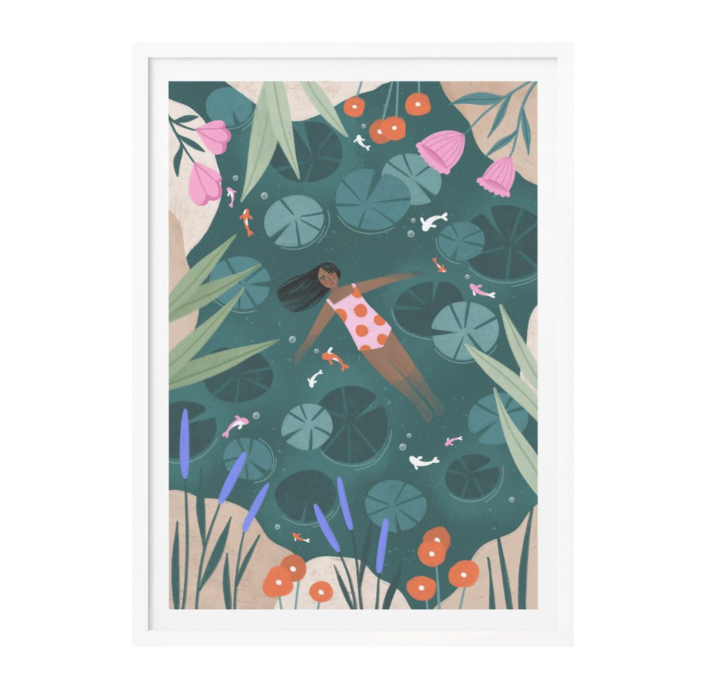 Wild Swimming Art Print