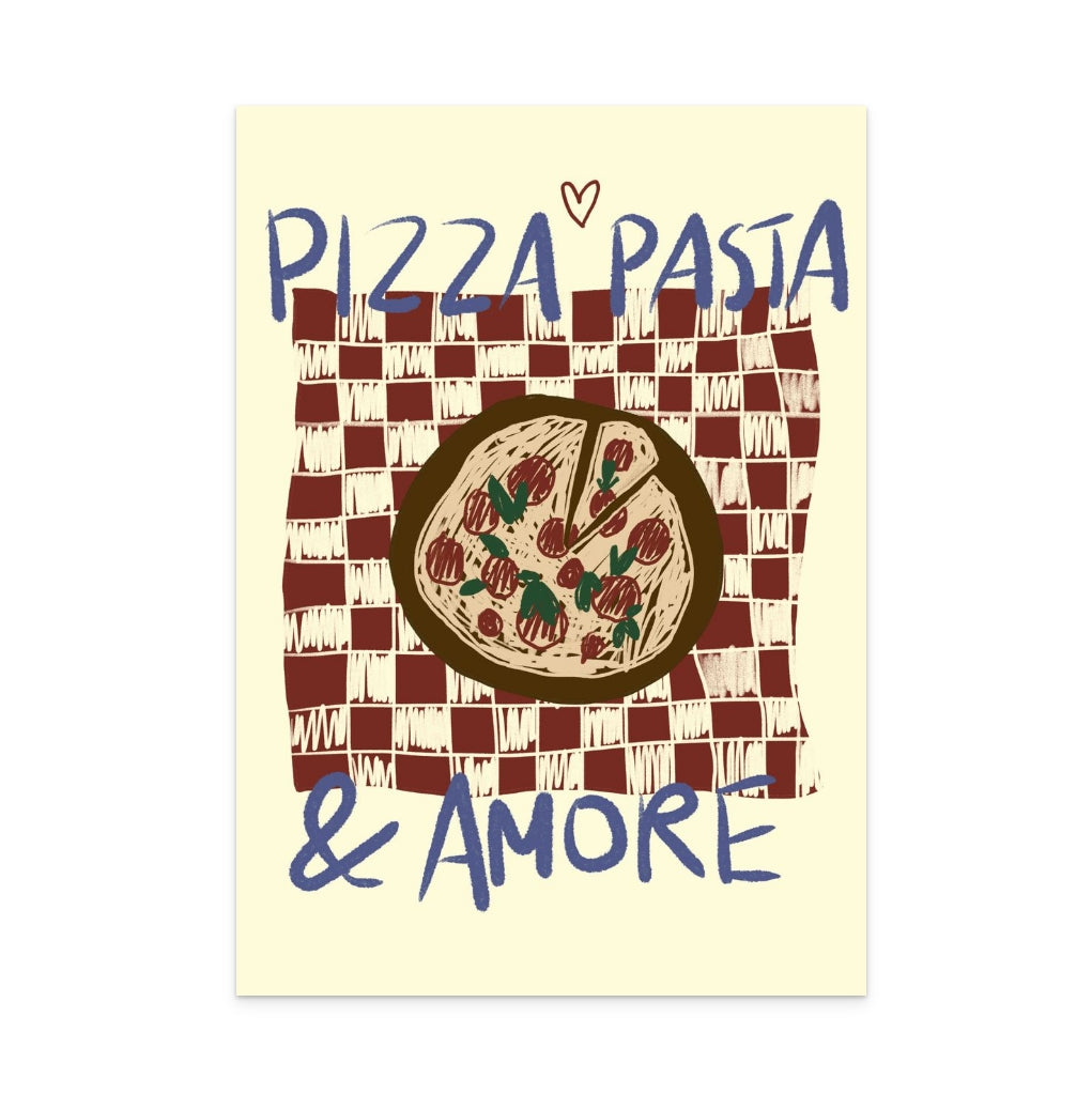 Pizza Pasta a Amore Art Print