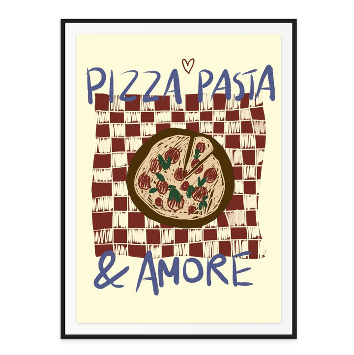 Pizza Pasta a Amore Art Print