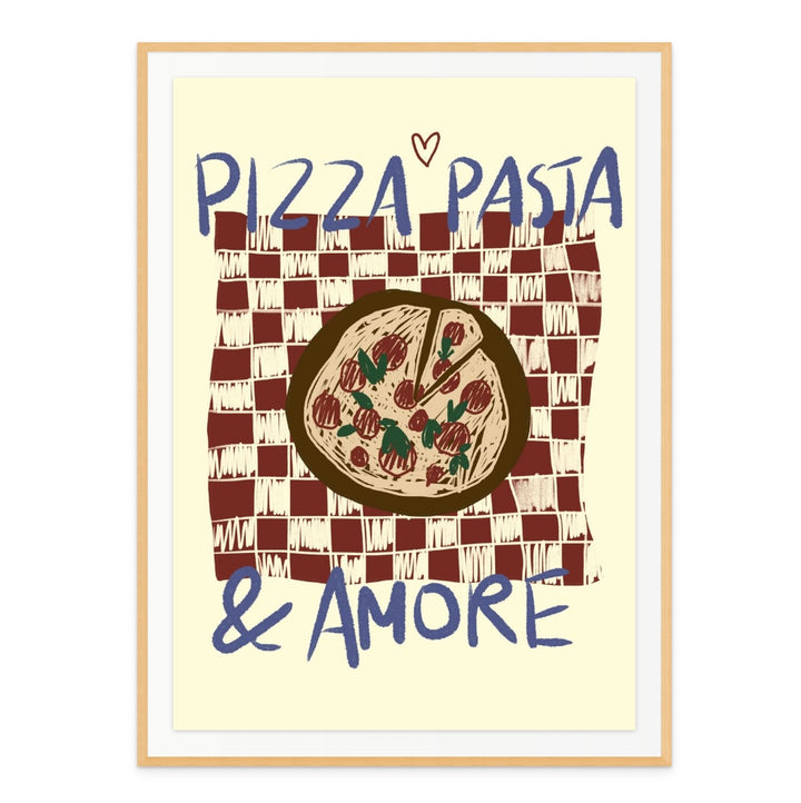 Pizza Pasta a Amore Art Print