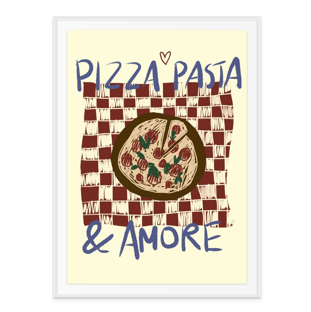 Pizza Pasta a Amore Art Print