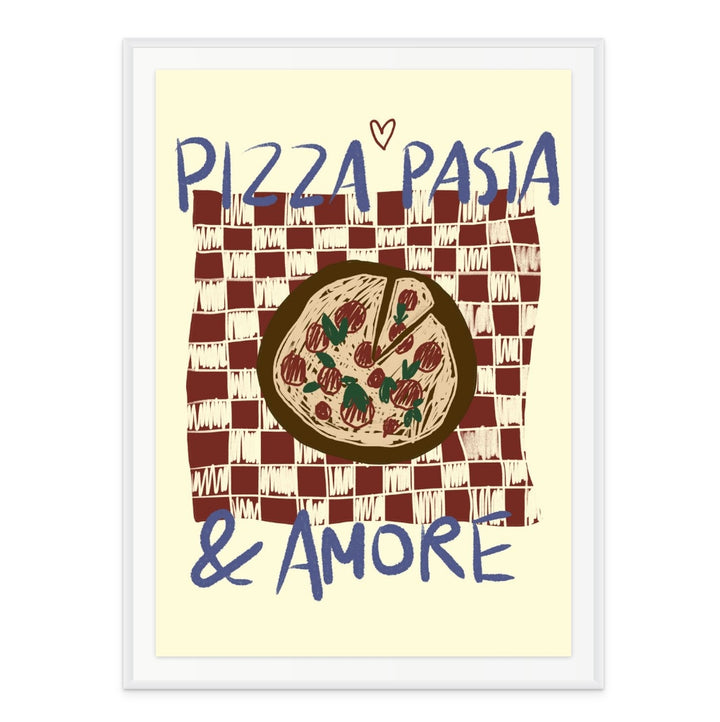 Pizza Pasta a Amore Art Print