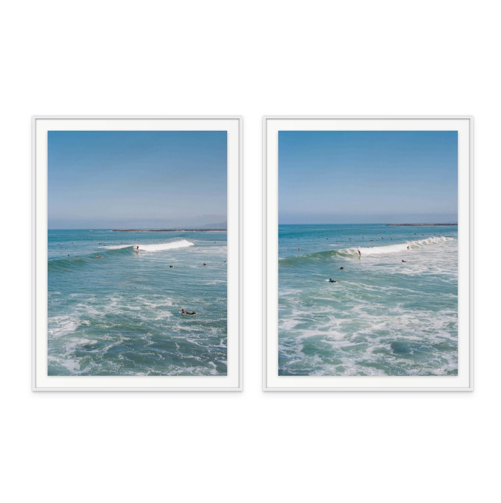 Set "San Diego Ocean Beach III" + "San Diego Ocean Beach IV" Art Prints