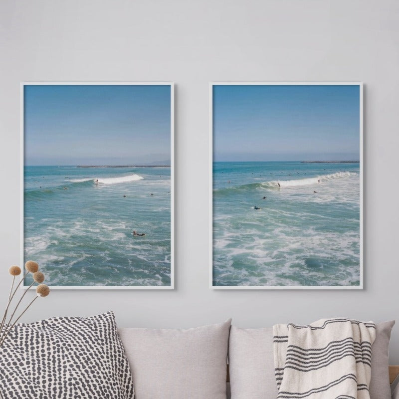 Set "San Diego Ocean Beach III" + "San Diego Ocean Beach IV" Art Prints