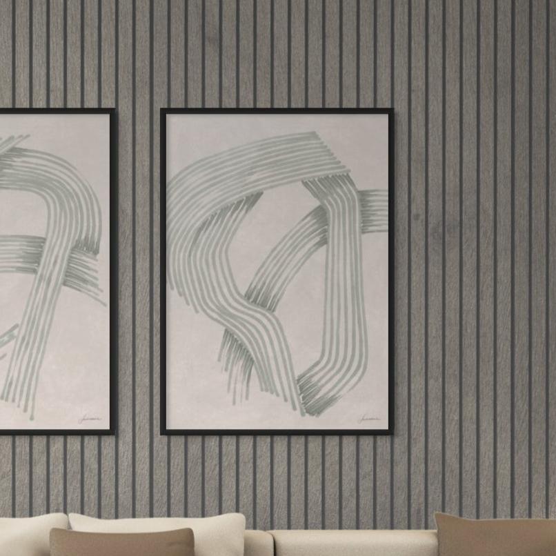 Abstract Grey Intersections I Art Print