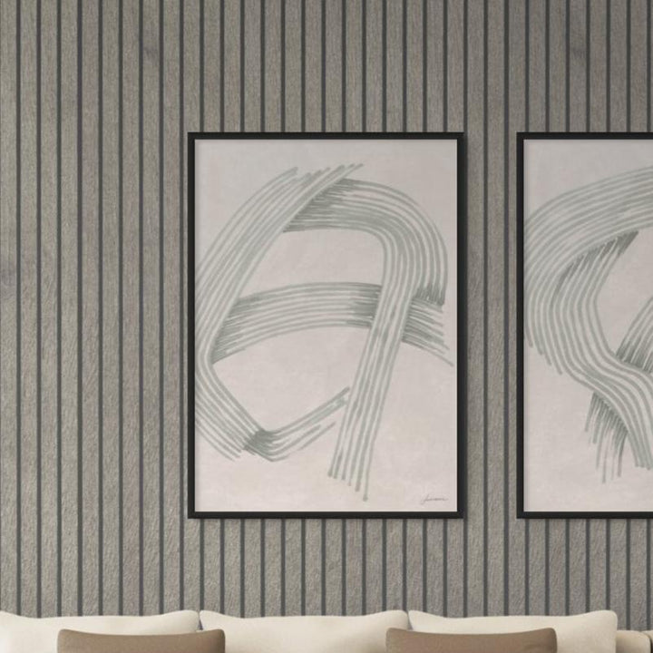 Abstract Grey Intersections II Art Print