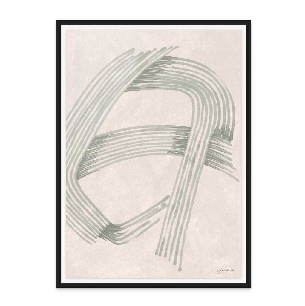 Abstract Grey Intersections II Art Print