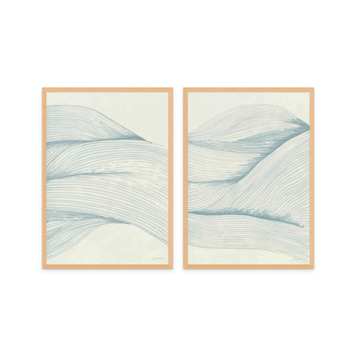 Set "Ocean in Lines" Art Prints