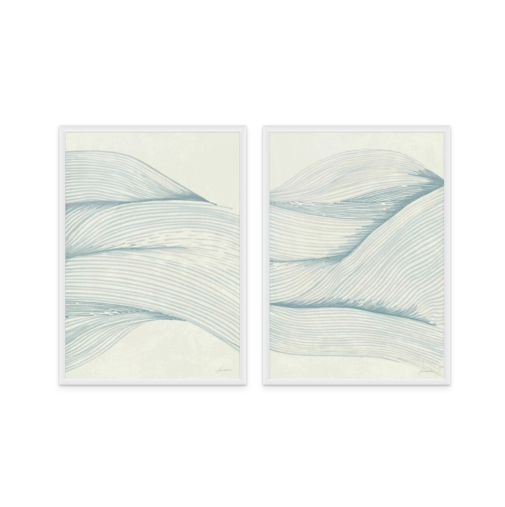 Set "Ocean in Lines" Art Prints