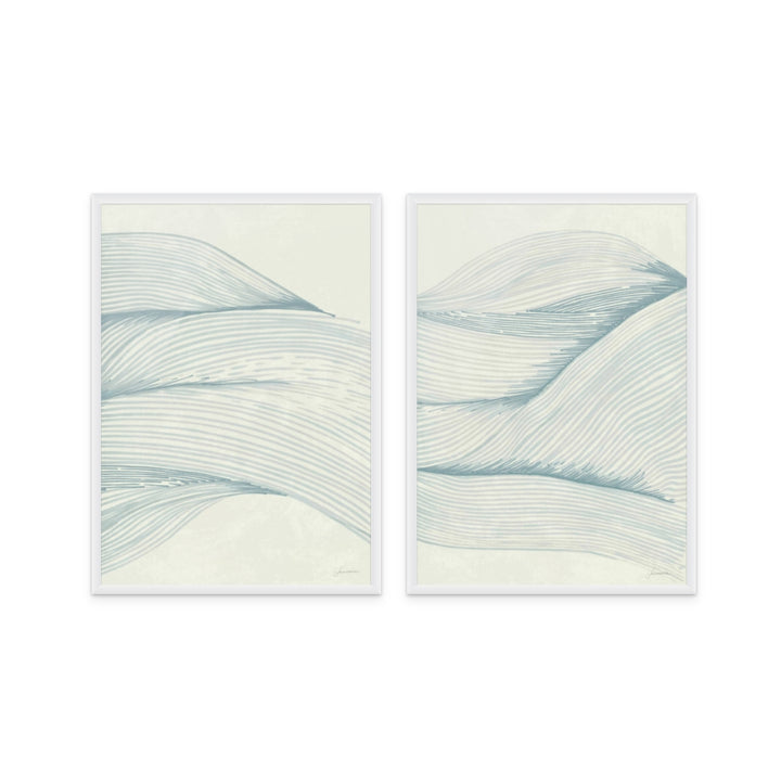 Set "Ocean in Lines" Art Prints