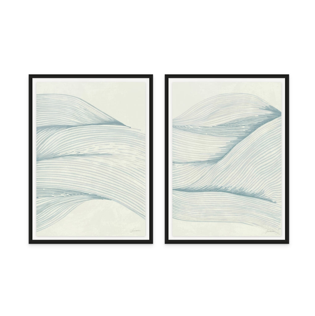 Set "Ocean in Lines" Art Prints