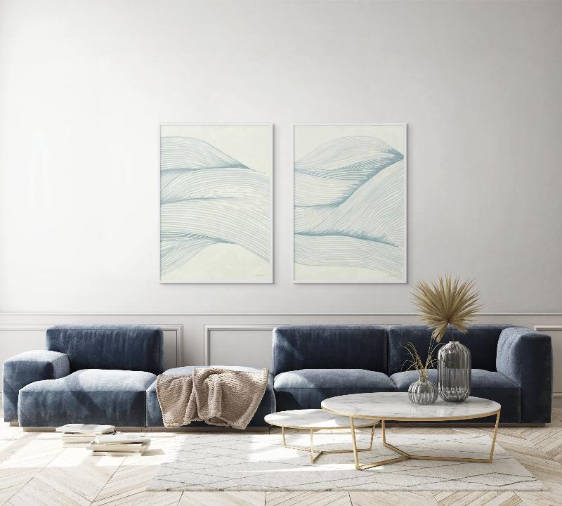 Ocean in Lines II Art Print