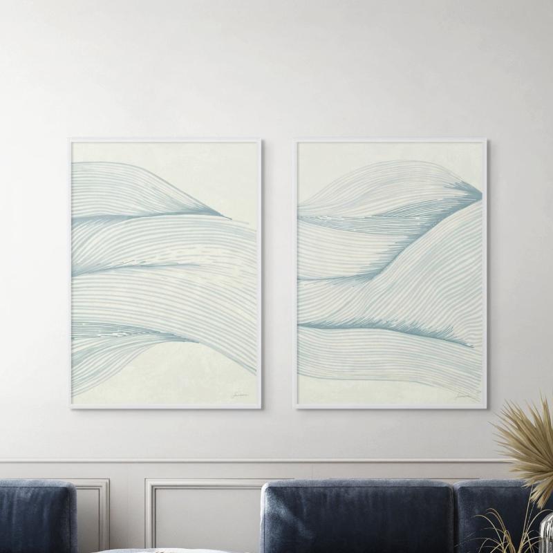 Set "Ocean in Lines" Art Prints