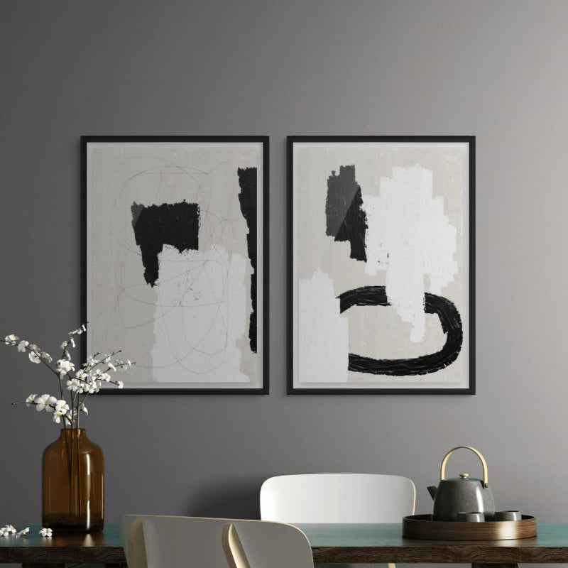 Set "Monochrome Expression" Art Prints