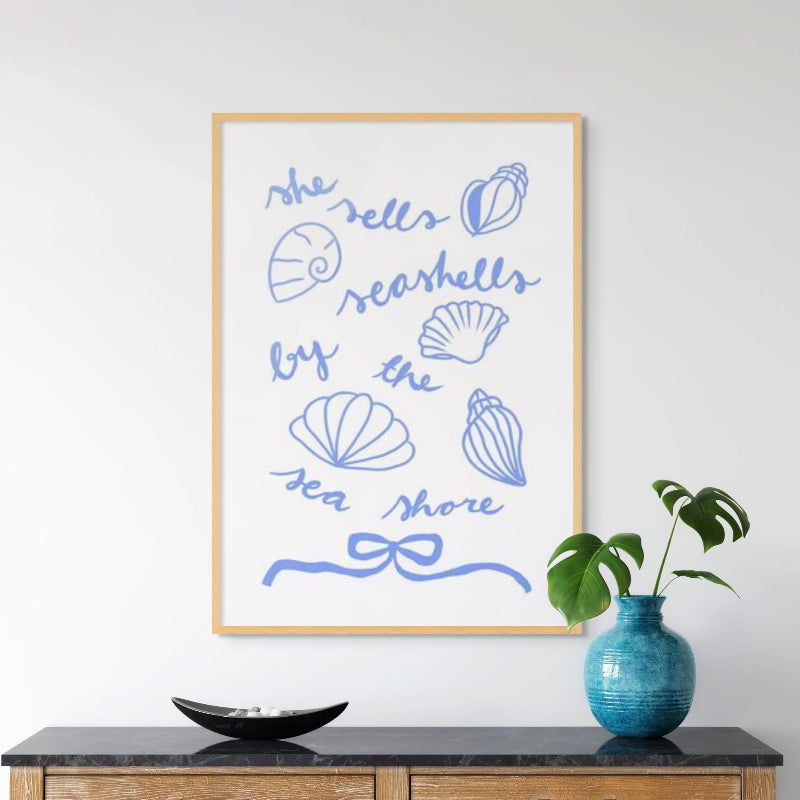 She sells seashells by the seashore Art Print