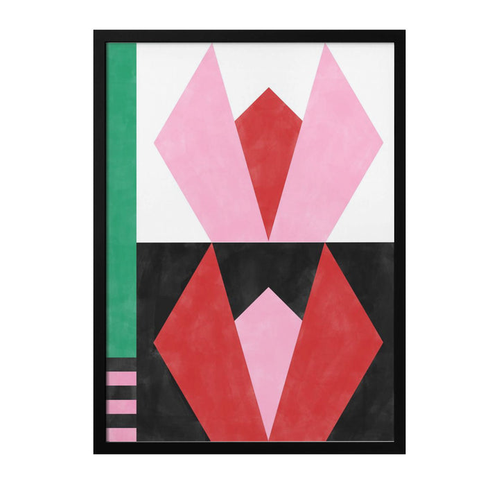 Geometric tulips Art Print