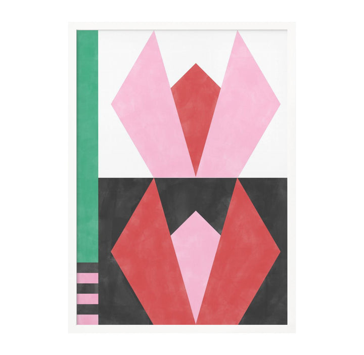 Geometric tulips Art Print