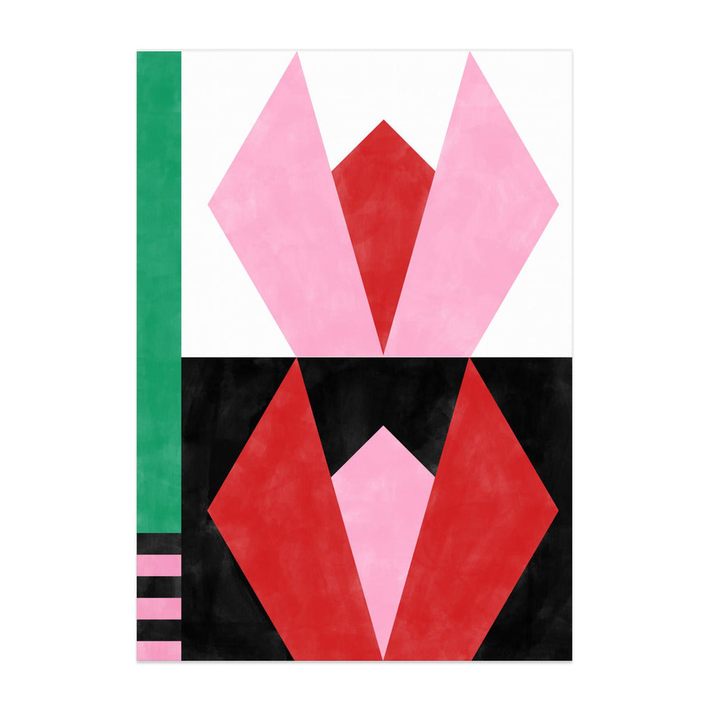 Geometric tulips Art Print