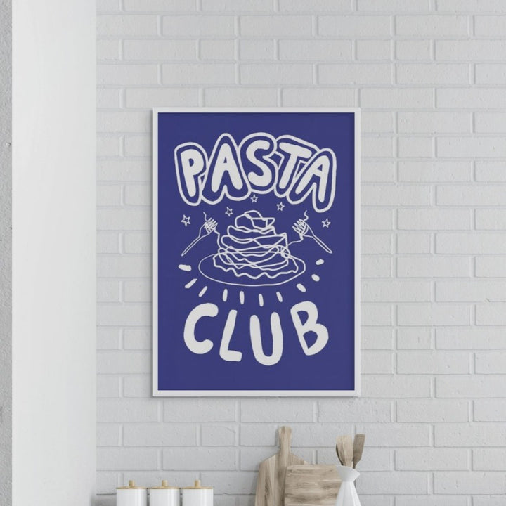 Poster Pasta Club Blue Up Art Print