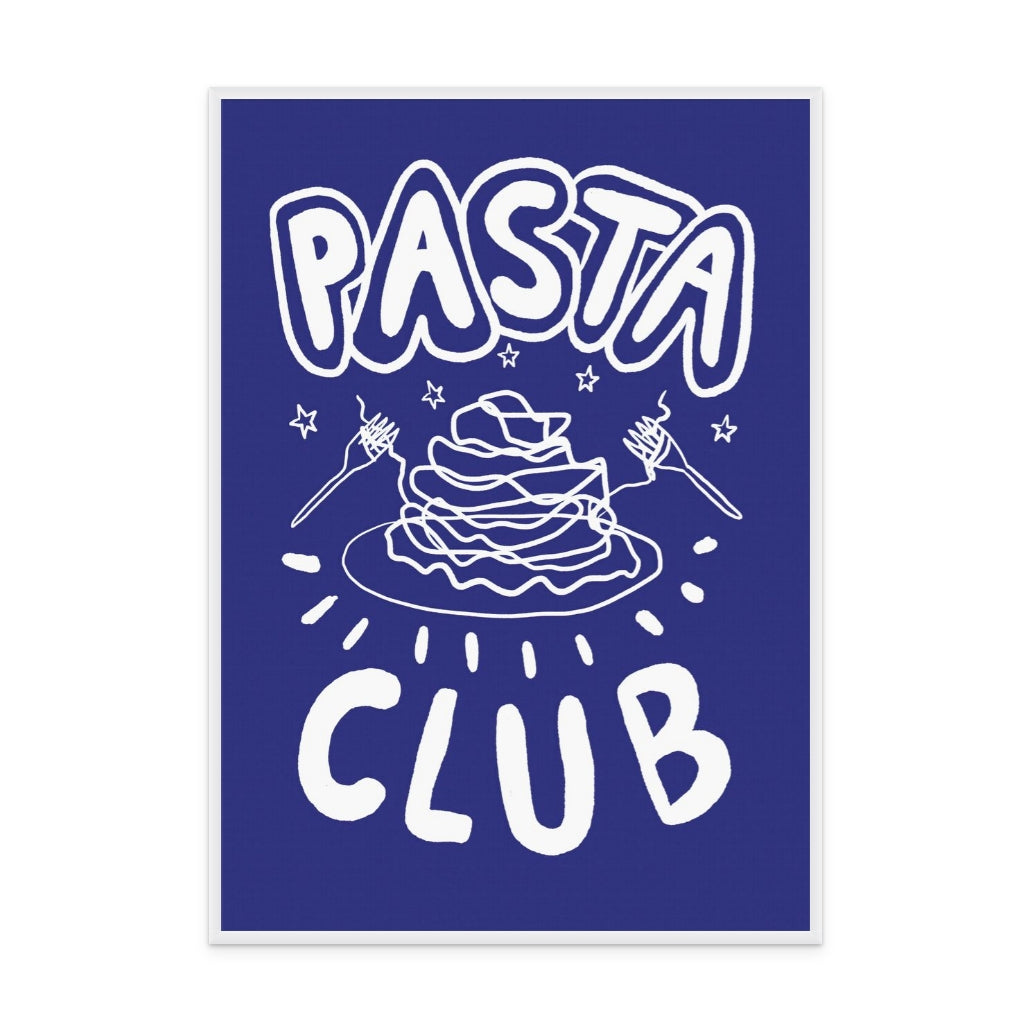 Poster Pasta Club Blue Up Art Print