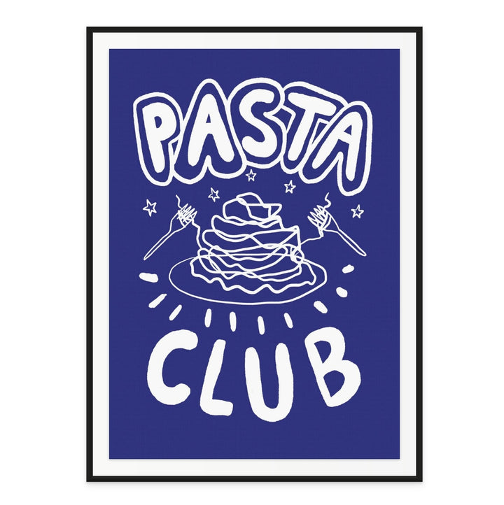 Poster Pasta Club Blue Up Art Print