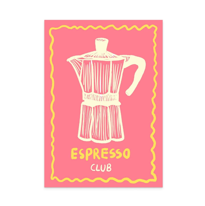 Espresso Club Pink Up Art Print