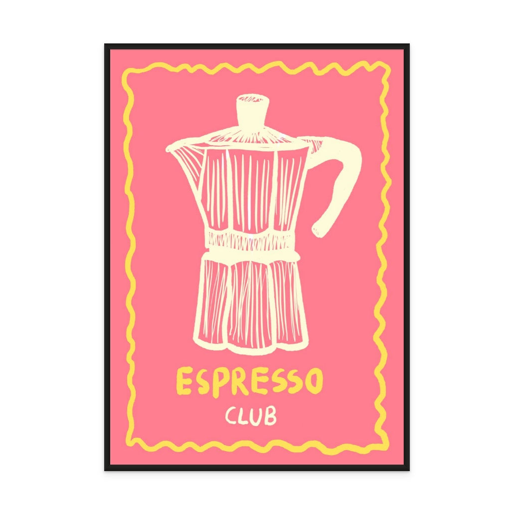 Espresso Club Pink Up Art Print