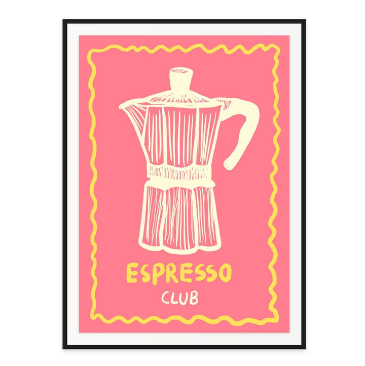 Espresso Club Pink Up Art Print