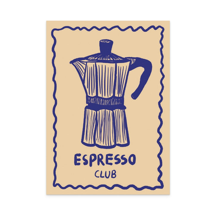 Espresso Club Blau Up Art Print