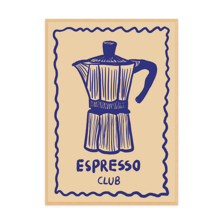 Espresso Club Blau Up Art Print