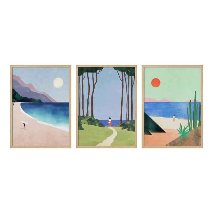 Set de cuadros "Coastal Trails"