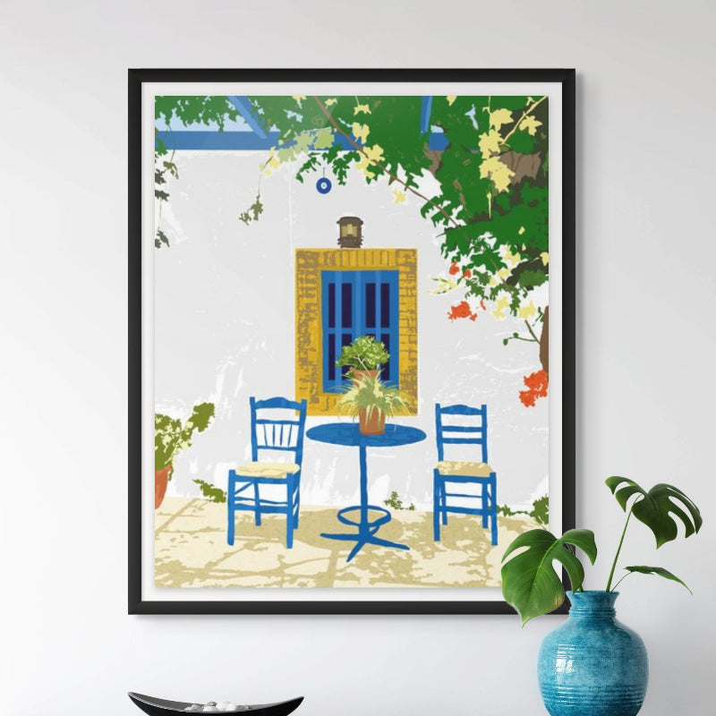 Greek Vacay for Two Art Print