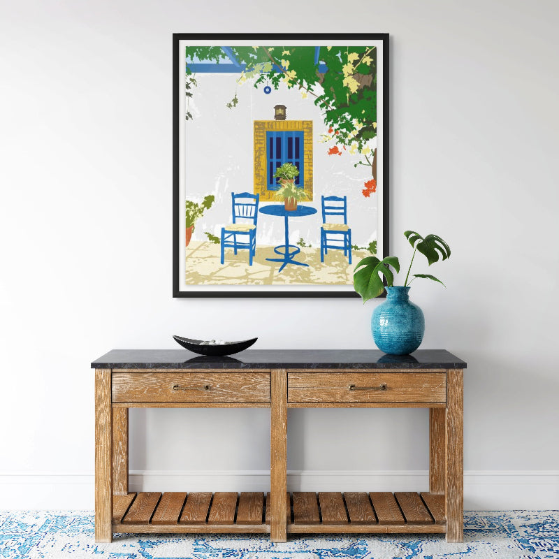 Greek Vacay for Two Art Print