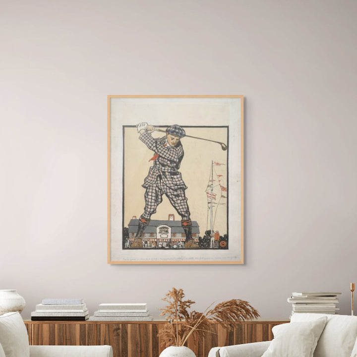 Man Swinging Golf Club Art Print