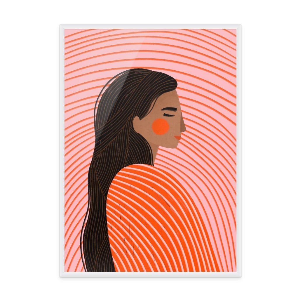 The Woman with the Lines Art Print