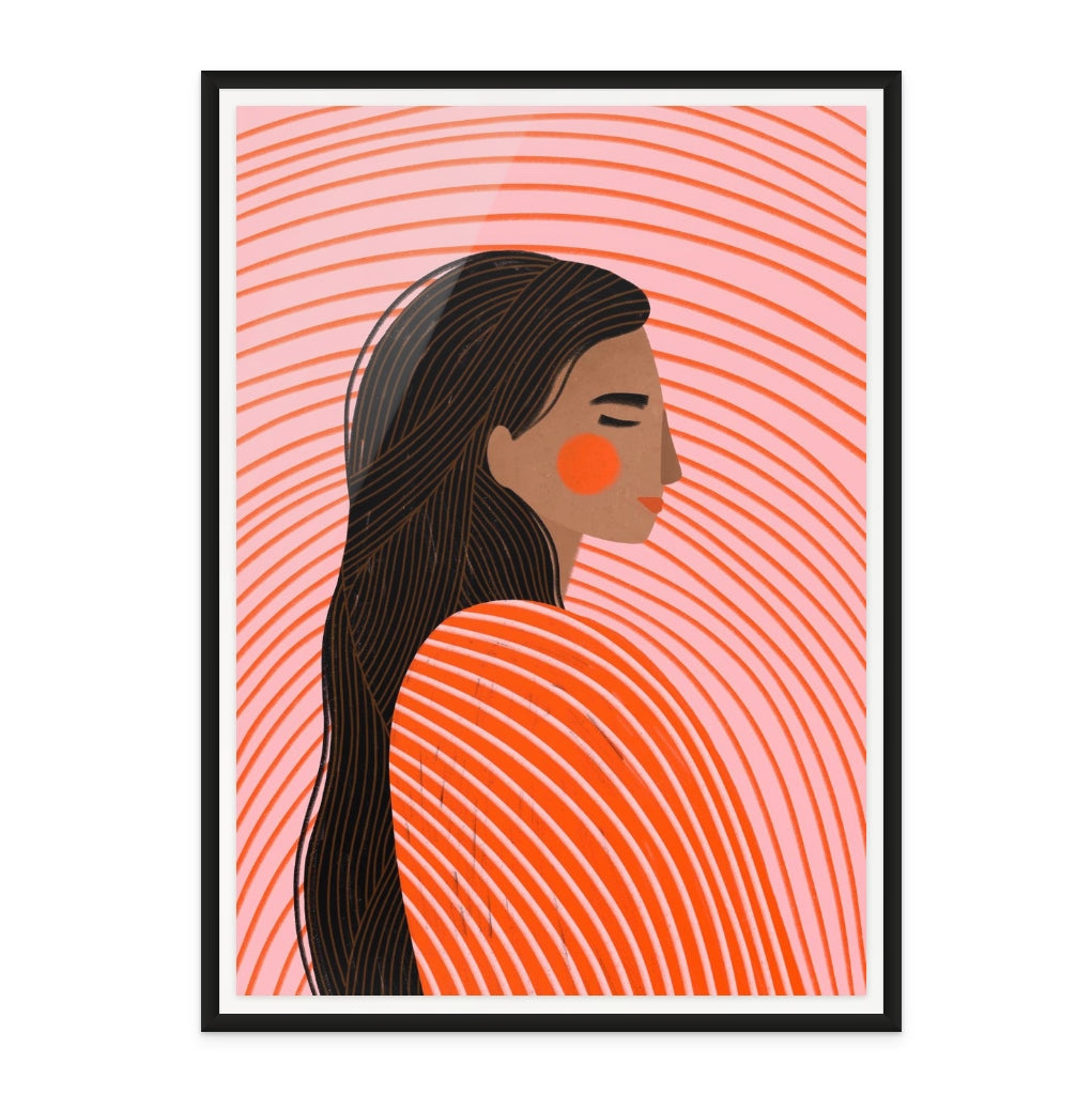 The Woman with the Lines Art Print