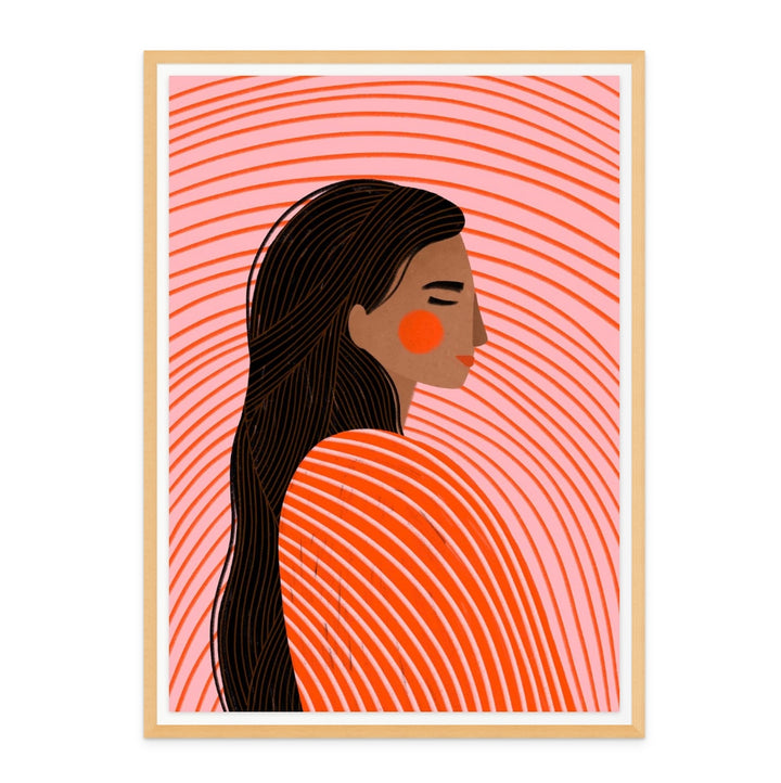 The Woman with the Lines Art Print