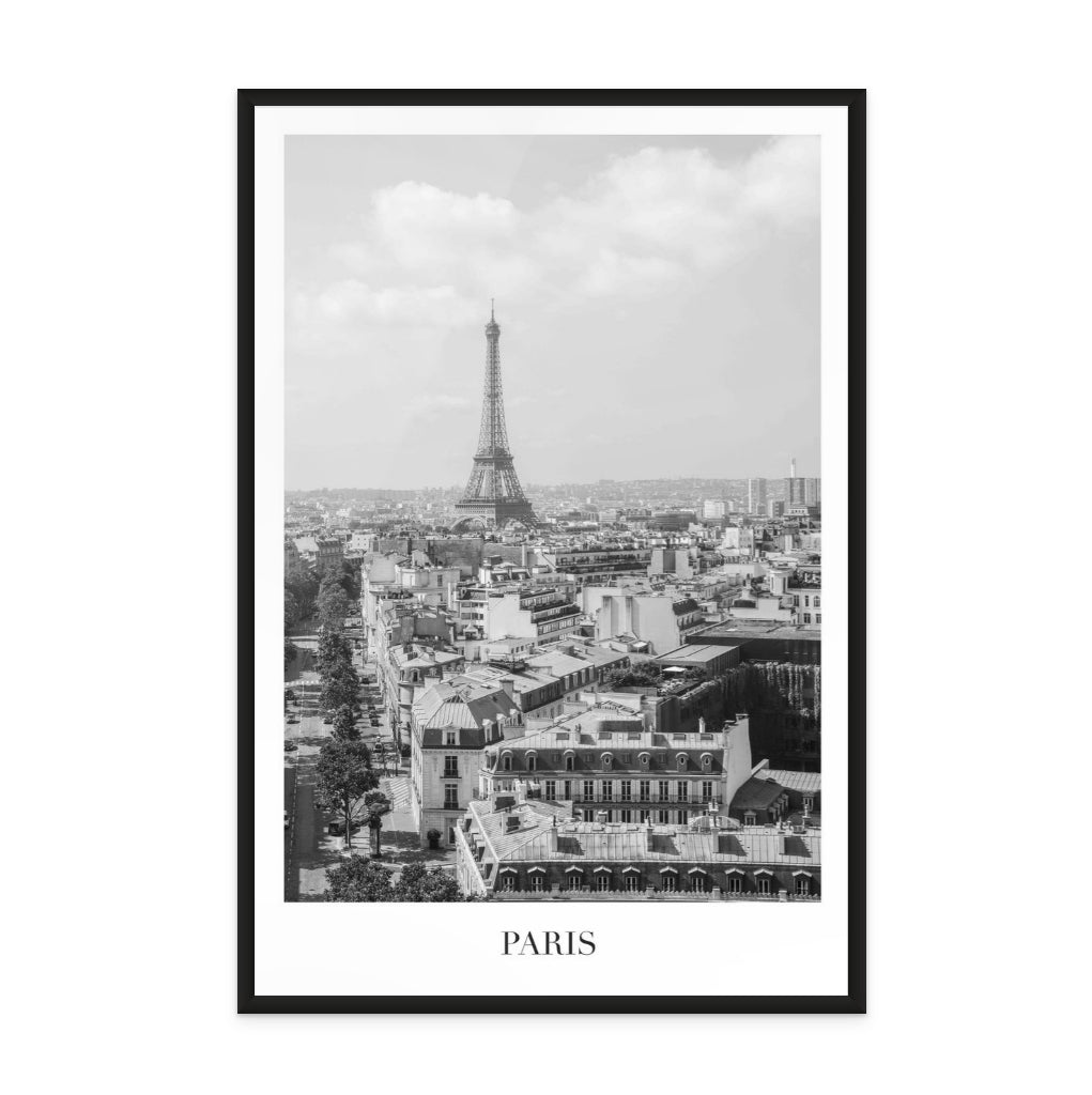 Paris Eiffel Tower BW Art Print