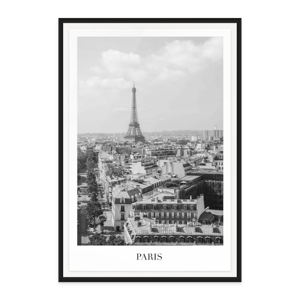 Paris Eiffel Tower BW Art Print