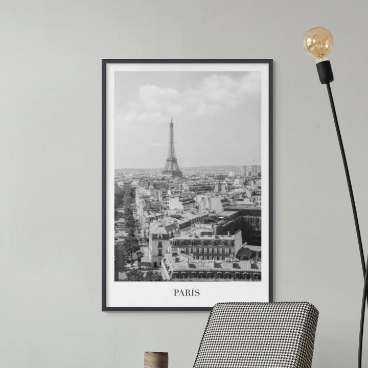 Paris Eiffel Tower BW Art Print