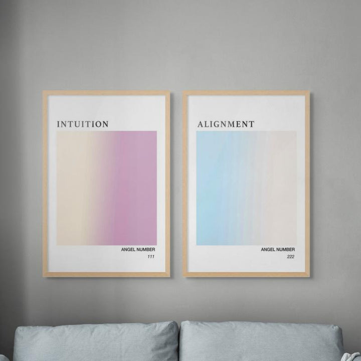 Set "Angel Number" Art Prints