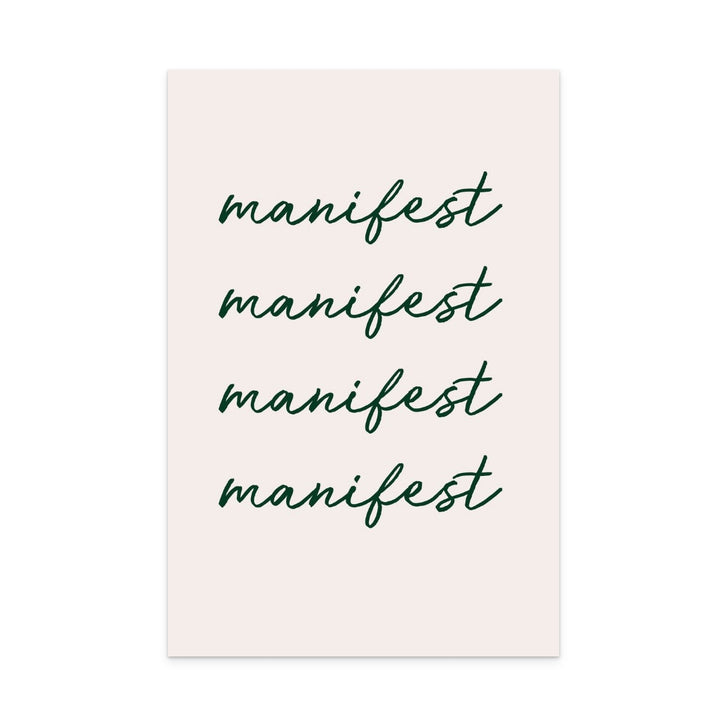 Manifest Green Art Print