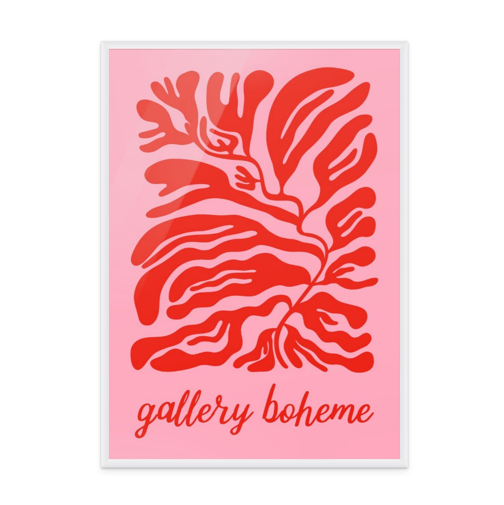 Pink Red Gallery Boheme Art Print